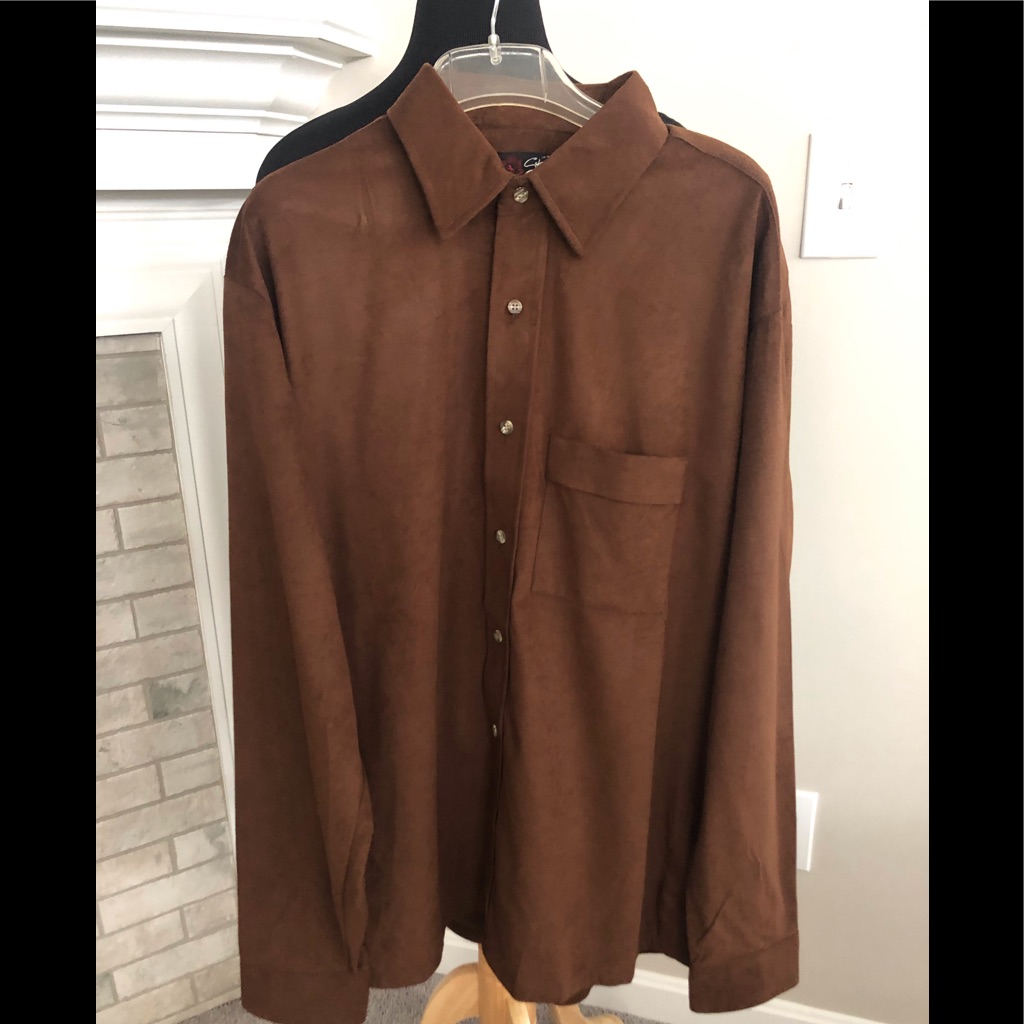 Suede-Like Dress Shirt